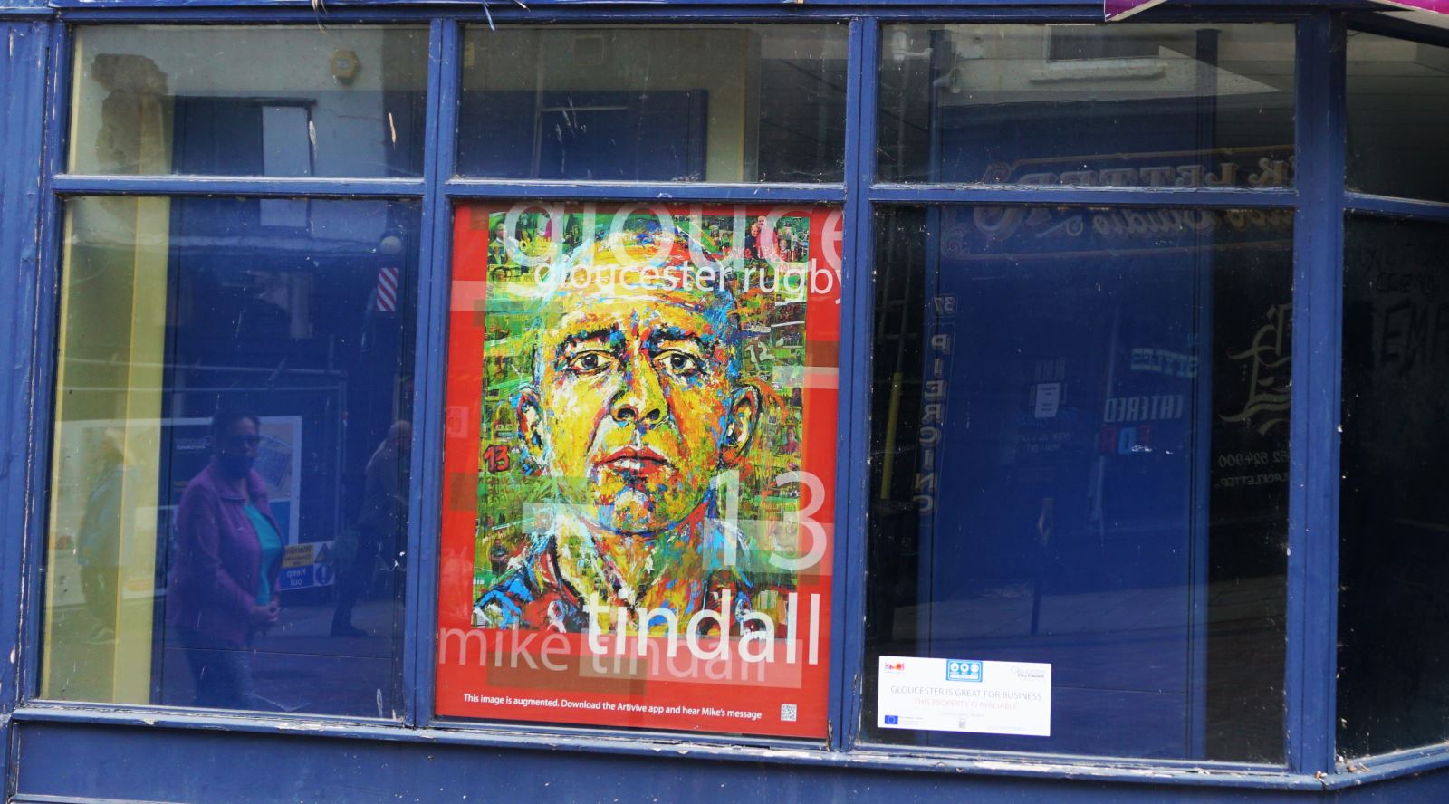 Mike Tindall - Gloucester Rugby artwork by Russell Haines